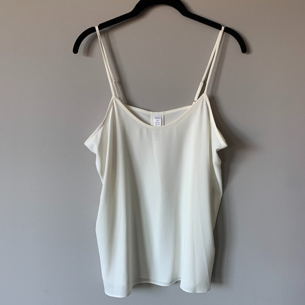 Spanx Tank Top (skinny straps) - Scoop Neck - White